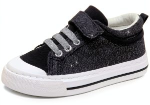 Toandon Girls Sneakers Lightweight Breathable Sparkle Design-0