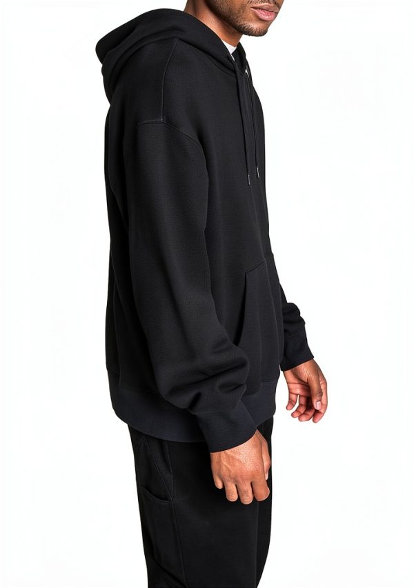 Black Large Mens Casual Shirt Comfort Fit Breathable Fabric-1