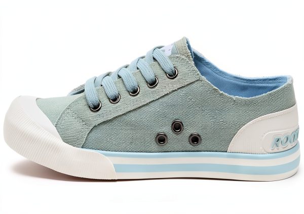 Rocket Dog Womens Denim Sneakers Light Blue Plush Foam-0