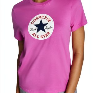 Converse Womens T-Shirt Lightweight Cotton Bold Graphic-0