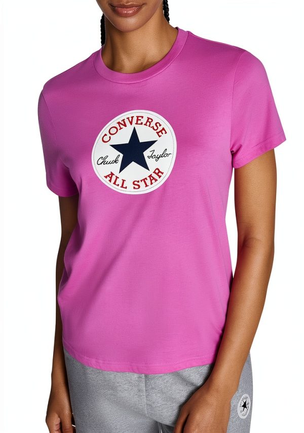 Converse Womens T-Shirt Lightweight Cotton Bold Graphic-0