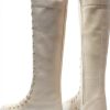Momuk Womens Canvas Boots Durable Rubber Sole Zipper Closure-4