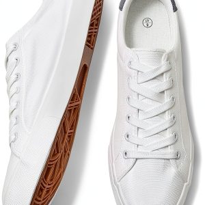 FRACORA Mens Canvas Sneakers Lightweight Comfortable Casual-0