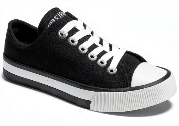Harley Davidson Womens Sneakers Canvas Cushion Lining Black-2