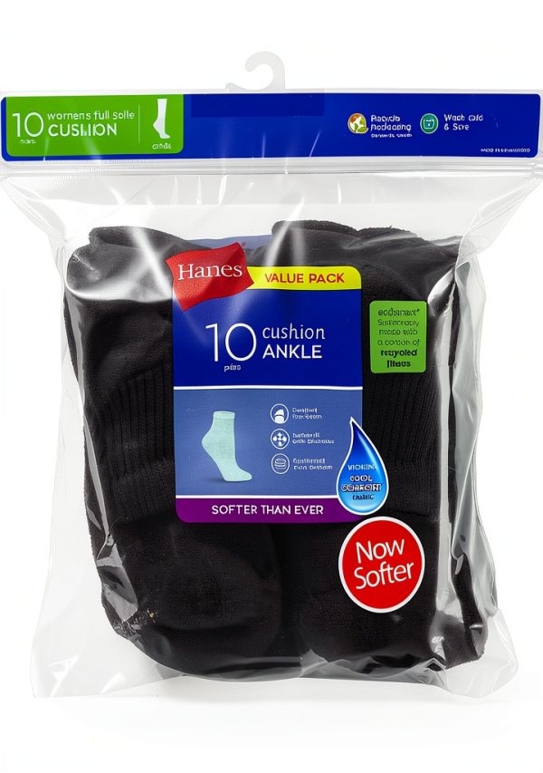 Hanes Womens Socks Cool Comfort Cushioned Ankle Socks-2