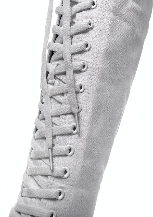 Momuk Womens Canvas Boots Durable Rubber Sole Zipper Closure-6