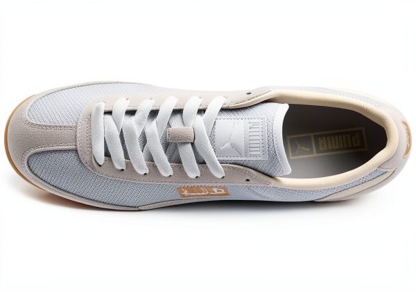 Puma Grey Sneakers Textile Suede Mens Fashion Footwear-3