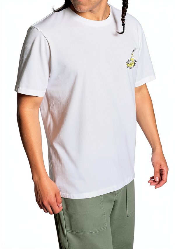 White Black T-Shirt Classic Fit Comfortable Cotton Casual-2