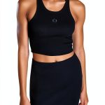 Converse Womens Button Down Shirt Black Casual Comfort-0