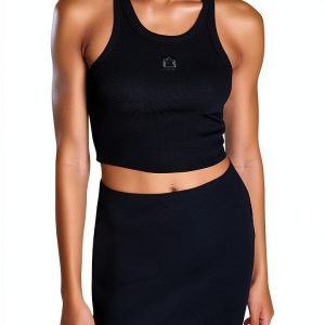 Converse Womens Button Down Shirt Black Casual Comfort-0