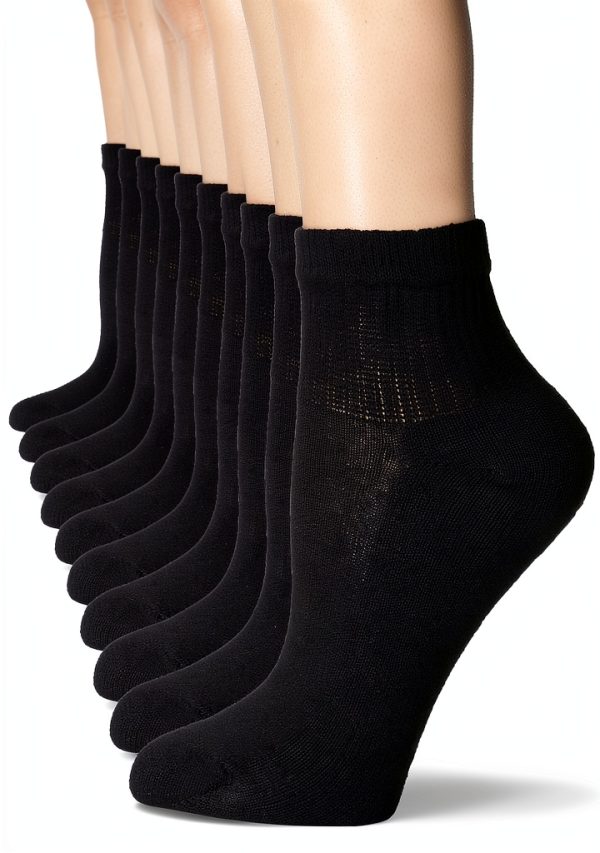 Hanes Womens Socks Cool Comfort Cushioned Ankle Socks-0