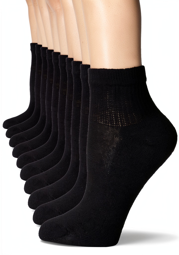 Hanes womens socks showcasing cushioned foot and reinforced heel design