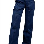 Pavo Womens Cotton Spandex Straight Leg Pants Green Blue-0