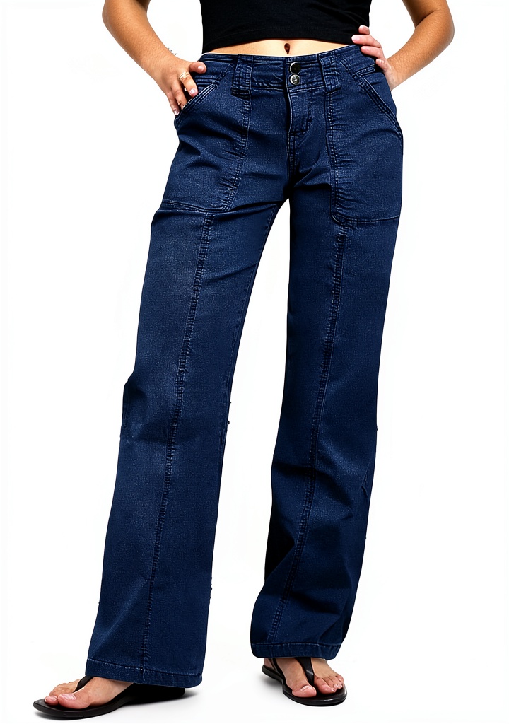 Pavo womens straight leg pants in green and blue colors on a model