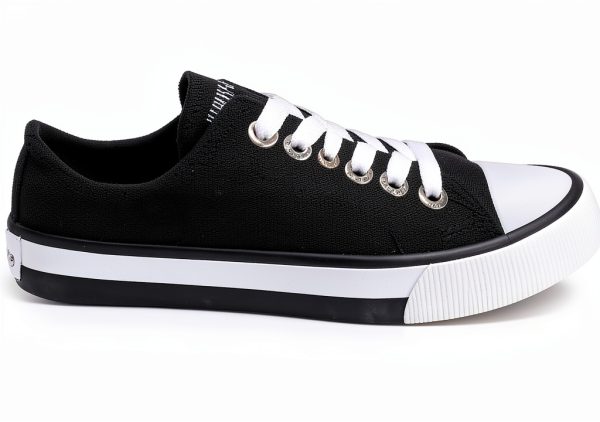 Harley Davidson Womens Sneakers Canvas Cushion Lining Black-1