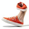hash bubbie Womens Canvas Sneakers Convertible Lace Up Mules-5