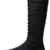 Momuk Womens Canvas Boots Durable Rubber Sole Zipper Closure-3
