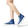 Denim Ripped High Top Sneakers Women Canvas Fashion Shoes-1