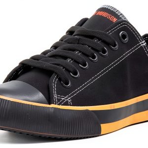 Harley Davidson Womens Oxford Sneakers Black Orange-0