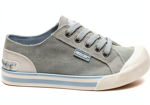 Rocket Dog Womens Denim Sneakers Light Blue Plush Foam-6