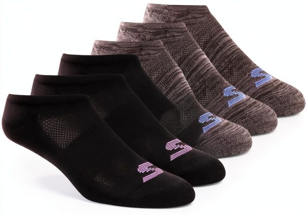 Skechers Womens No-Show Socks Cushioned Arch Support-0