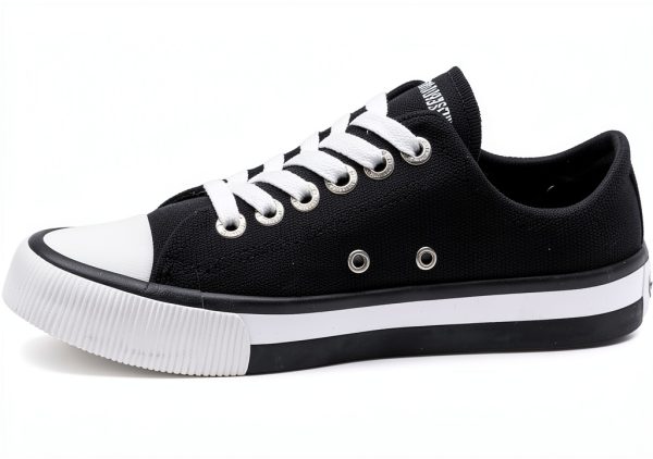 Harley Davidson Womens Sneakers Canvas Cushion Lining Black-4