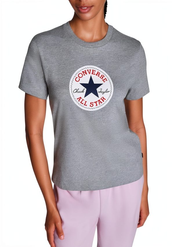 Converse Womens T-Shirt Lightweight Cotton Bold Graphic-0