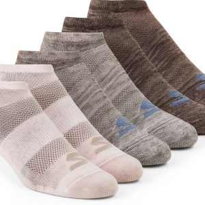 Skechers Womens No-Show Socks Cushioned Arch Support-0