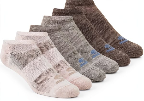 Skechers Womens No-Show Socks Cushioned Arch Support-0