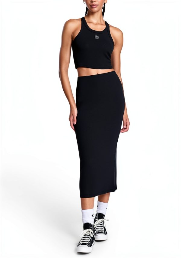 Converse Womens Button Down Shirt Black Casual Comfort-1