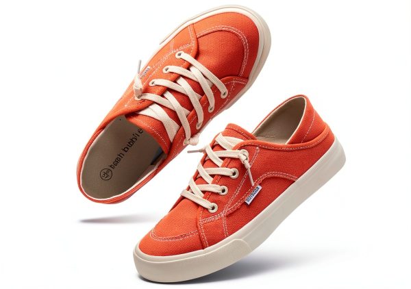 hash bubbie Womens Canvas Sneakers Convertible Lace Up Mules-0