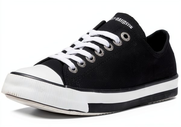 Harley Davidson Womens Sneakers Canvas Cushion Lining Black-0