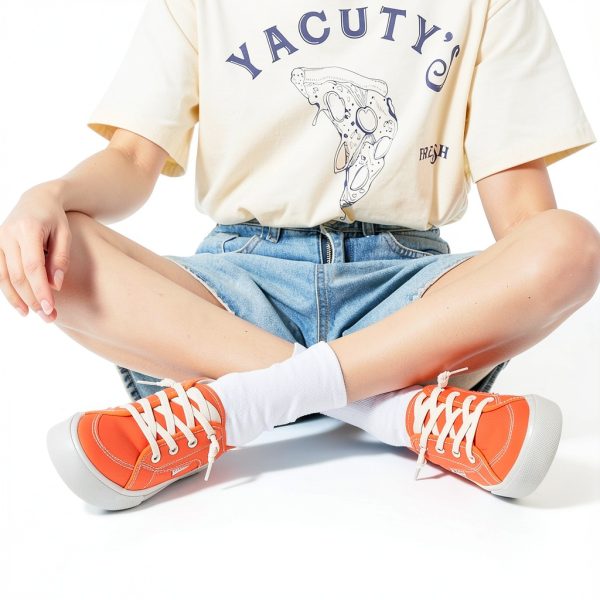 hash bubbie Womens Canvas Sneakers Convertible Lace Up Mules-2