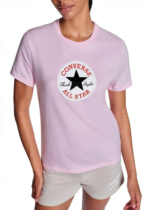 Converse Womens T-Shirt Lightweight Cotton Bold Graphic-0