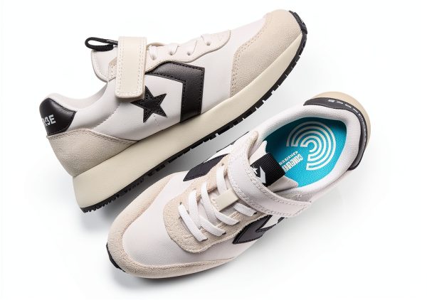 Little Kid Shoes White Black Sizes 1 to 13 Comfortable-3