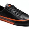 Harley Davidson Womens Oxford Sneakers Black Orange-2