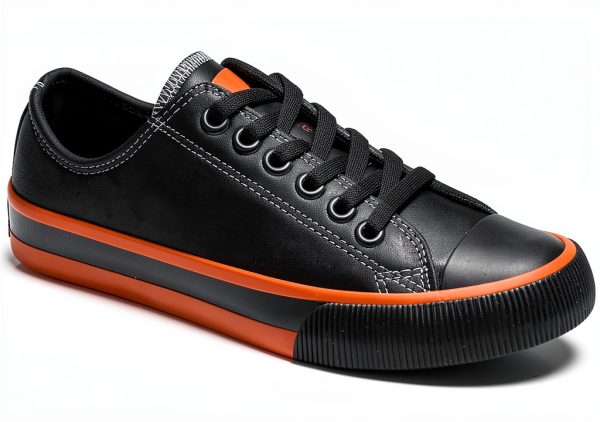 Harley Davidson Womens Oxford Sneakers Black Orange-2