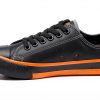 Harley Davidson Womens Oxford Sneakers Black Orange-3