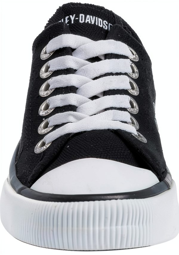 Harley Davidson Womens Sneakers Canvas Cushion Lining Black-5