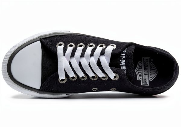 Harley Davidson Womens Sneakers Canvas Cushion Lining Black-6