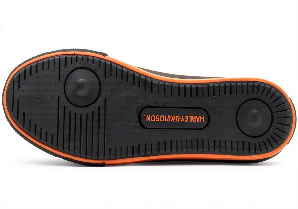 Harley Davidson Womens Oxford Sneakers Black Orange-5