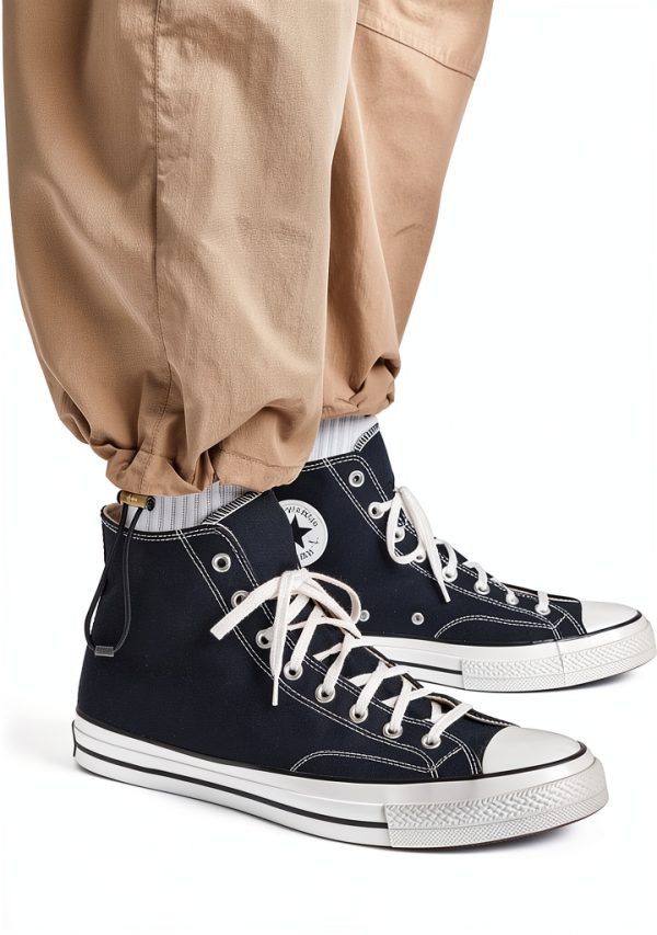Converse Sneakers Rubber Sole Contrast Stitching Mens-1