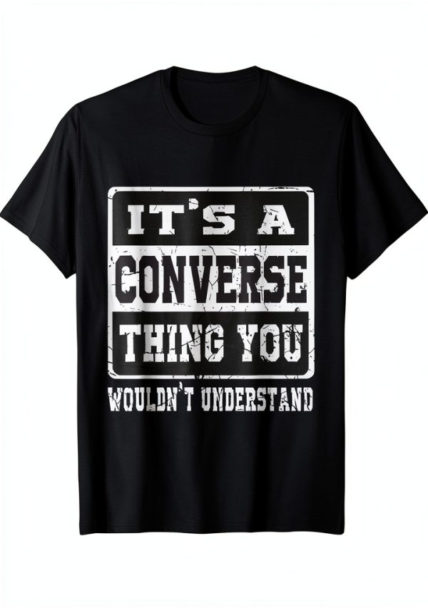 Vintage Family Saying CONVERSE T-Shirt Funny Design Mens-0