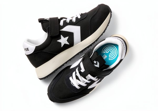 Little Kid Shoes White Black Comfortable Durable Footwear-3