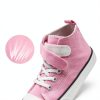 Kids High Top Sneakers Cotton Comfort Hook Loop Straps-4