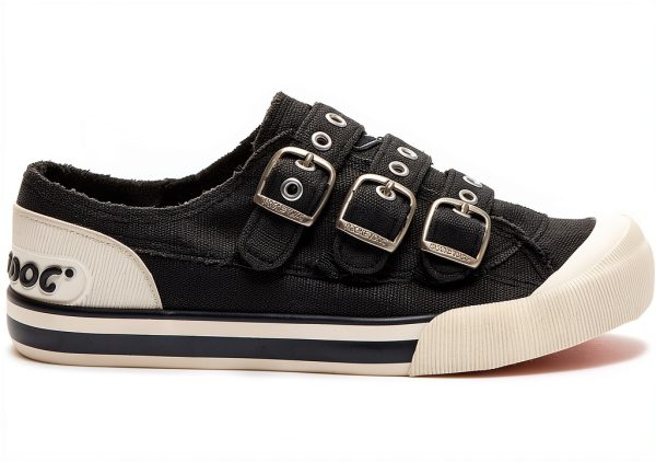 Rocket Dog Womens Sneakers Black Canvas Buckles Comfort-3
