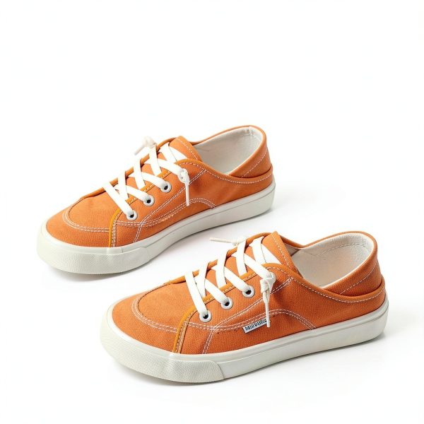 hash bubbie Womens Canvas Sneakers Convertible Lace Up Mules-3