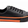 Harley Davidson Womens Oxford Sneakers Black Orange-1